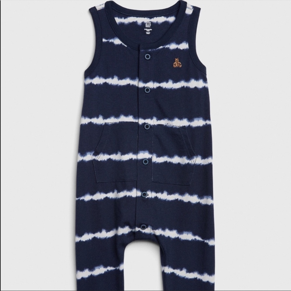 Baby Gap Tie Dye One-piece Romper Tank Navy size 18-24 months Gently Used